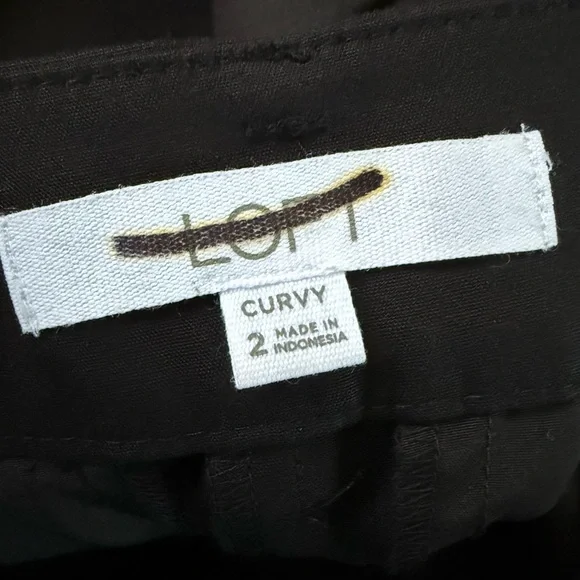 Ann Taylor LOFT Curvy Riviera Shorts in Doubleweave Black Size 2 New - Picture 5 of 7